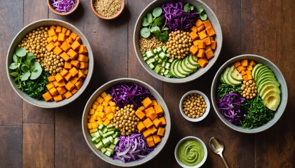Des bols de buddha colorés et vitaminés
