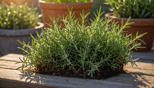 Le thym et le romarin du jardin