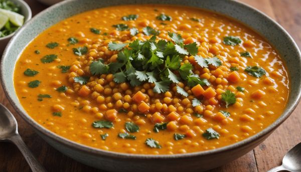 Un dahl de lentilles corail parfumé et réconfortant