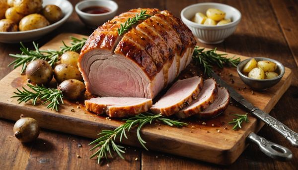 Un rôti de porc tendre et croustillant